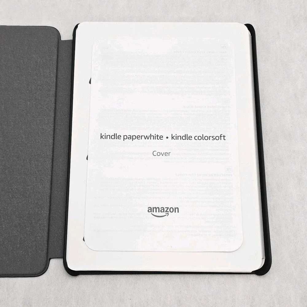 NIOB Amazon Fabric Cover Black 12th Gen Kindle Paperwhite & 1st Gen Colorsoft